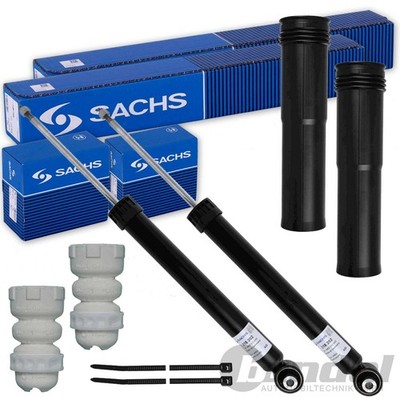 2x SACHS STOßDÄMPFER + PROTECTION KIT HINTEN für VW PASSAT GOLF 7 8 LEON OCTAVIA