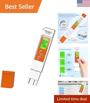TDS Water Tester,New 4 in 1 Tds Meter Digital Water Tester - TDS EC & Tempera...