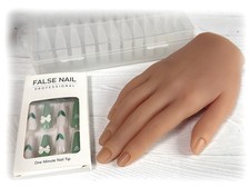 Silicone Nail Practice Hand, Flexible Mannequin Hand Adjustable Fingers Nails