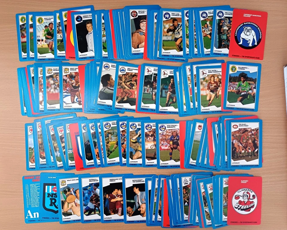 1989 Scanlens Stimorol rugby league complete 156 card set NRL bulk lot - image 2 of 4