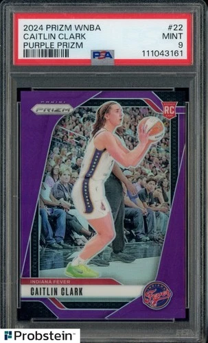 2024 Panini WNBA Purple Prizm #22 Caitlin Clark RC Rookie 117/149 PSA 9 MINT