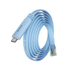 IQlionco USB Type C to RJ45 Console Cable, 10FT USB-C C-10FT, Blue