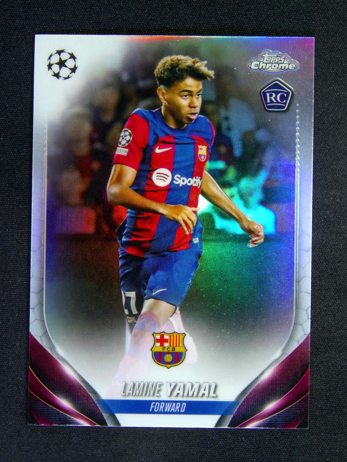 2023-24 Topps Chrome UEFA Lamine Yamal RC Rookie #64 Refractor view 1