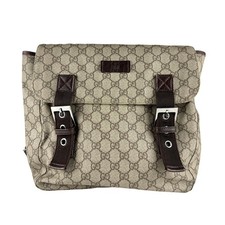 GUCCI Backpack GG Supreme Canvas Brown Authentic From Japan