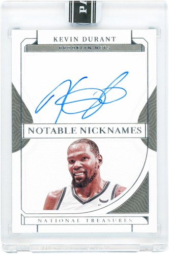 Kevin Durant Nets Signed 2022 Panini National Treasures Notable #NN-KVD 1/1 Card