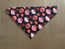 Over Collar Slide On Pet Dog Cat Bandana Scarf S/M/L VALENTINE'S DAY - New