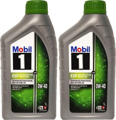 Mobil 1 ESP x4 0W-40 Motoröl 2x 1l = 2 Liter