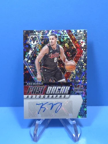 2023-24 Mosaic Basketball Kris Murray Fast Break Autographs RC Trail Blazers