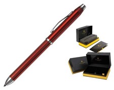 Cross Tech3 PVD Multifunction Pen - Stylus, 0.5mm pencil, Red Black refills