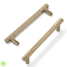 FURNIWARE 10 Pack Champagne Bronze  Cabinet Handles, 128mm (5") Hole Center