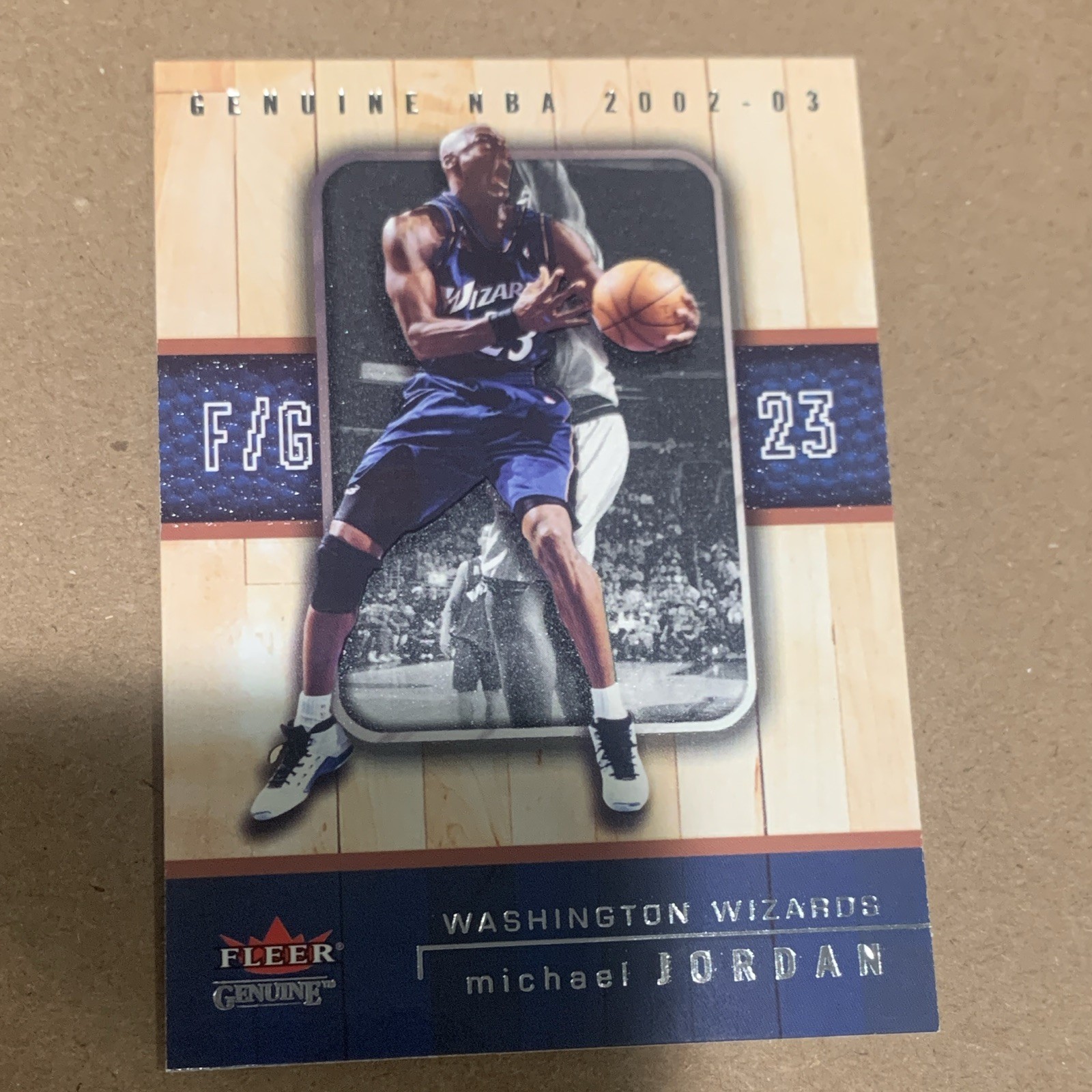 Fleer Genuine 2002-03 #23 Michael Jordan Washington Wizards NBA Trading Card
