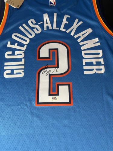 Shai Gilgeous-Alexander Autographed OKC Thunder Signed Jersey NBA Invest Hot PSA - Picture 3 of 22