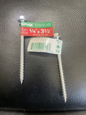 Spax Interior Hex Head Structural Wood Lag Screws 1/4'' x 3-1/2''  Lot of.    (42)