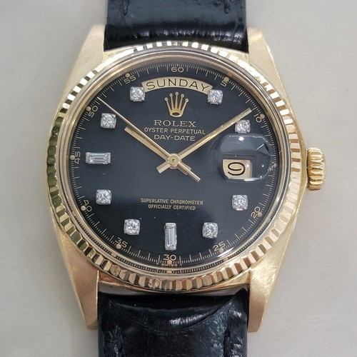 Rolex President Day Date 1803 18k Solid Gold Mens Diamond 1970s Automatic RA659