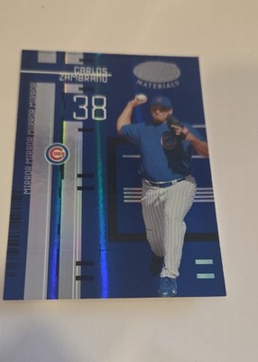 #38/50 2005 Leaf Certified Materials Carlos Zambrano #98 Mirror Blue