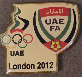 2012 London Olympic NOC Team Pin United Arab Emirates Football Magnet Pin
