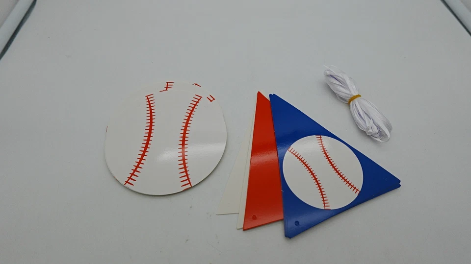 Guirnalda de papel de cumpleaños Zonon 4 piezas decoraciones de fiesta de béisbol pancarta pelota deportiva Foto 4 de 4