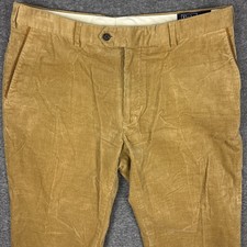 Polo Ralph Lauren Corduroy Pants Mens 38x28 Brown Stretch Vintage Preppy Office