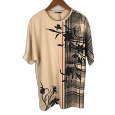 Zara Cream Floral Tunic Dress NWT Size Small Party Shirt Chic Cute