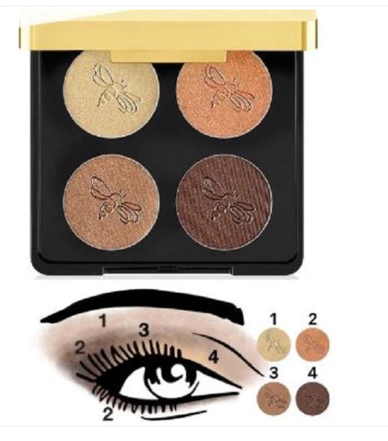 Sombra de ojos de lujo Jafra Royal Jelly Quad (Golden Muse) Foto 2 de 2