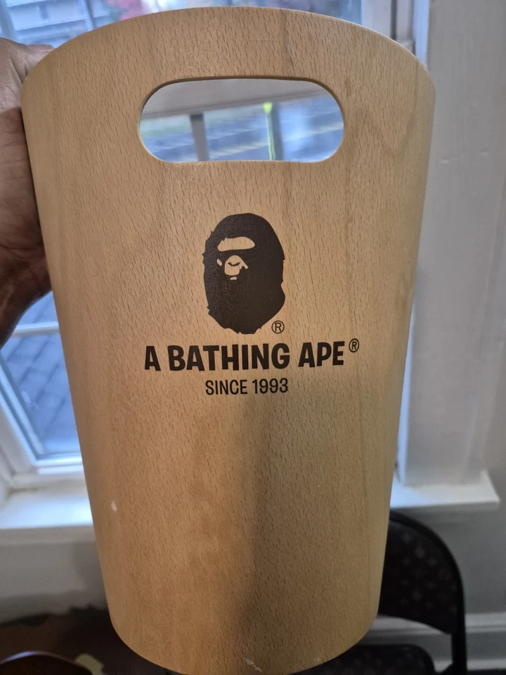 A Bathing Ape BAPE x UMBRA WOODROW BASURERO M 1J23-192-903/Beige, Blanco Foto 3 de 3