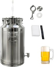 Tanque de Fermentación 35 L/9.25 Gal Acero Inoxidable Fermentador Lata de Leche Inoxidable