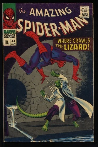 Amazing Spider-Man #44 VG/FN 5.0 UK Price Variant Romita Cover! 2nd App. Lizard!