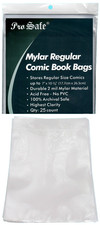 25 Pro Safe Regular Mylar Comic Book Bags 2 Mil Archival Storage Acid Free Clear