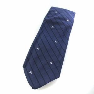vp05 Burberry London Tie Silk Check Hose Wide Navy White Tk Sd Men'S - Picture 8 of 8