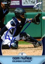 Dom Nunez 2025 Columbus Clippers Autographed Signed Card