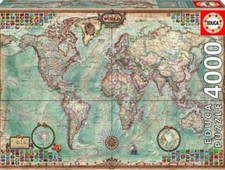 EDUCA The World Map 4000 piece puzzle - Made in Spain COMPLETE