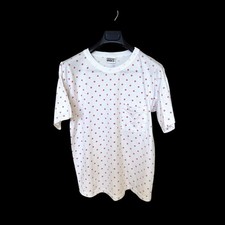 Vintage 90's Basic Editions Pink Polkadot Pocket Tshirt Sz Medium Made In USA