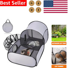 3-In-1 Outdoor Portable Scalable Pet Cat Playpen Tent Tunnel House Enclosures