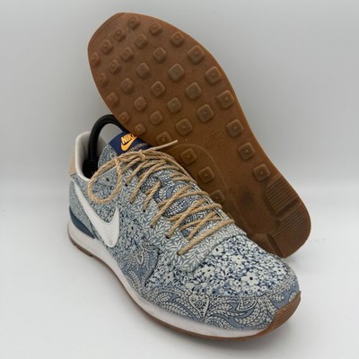 Women's Nike Internationalist Liberty QS Blue Paisley Fashion Running Shoes Sz 8