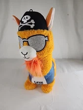  Biker Llama 12" Orange Pirate Black Hat Stuffed Animal Soft Eyed Plush Toy
