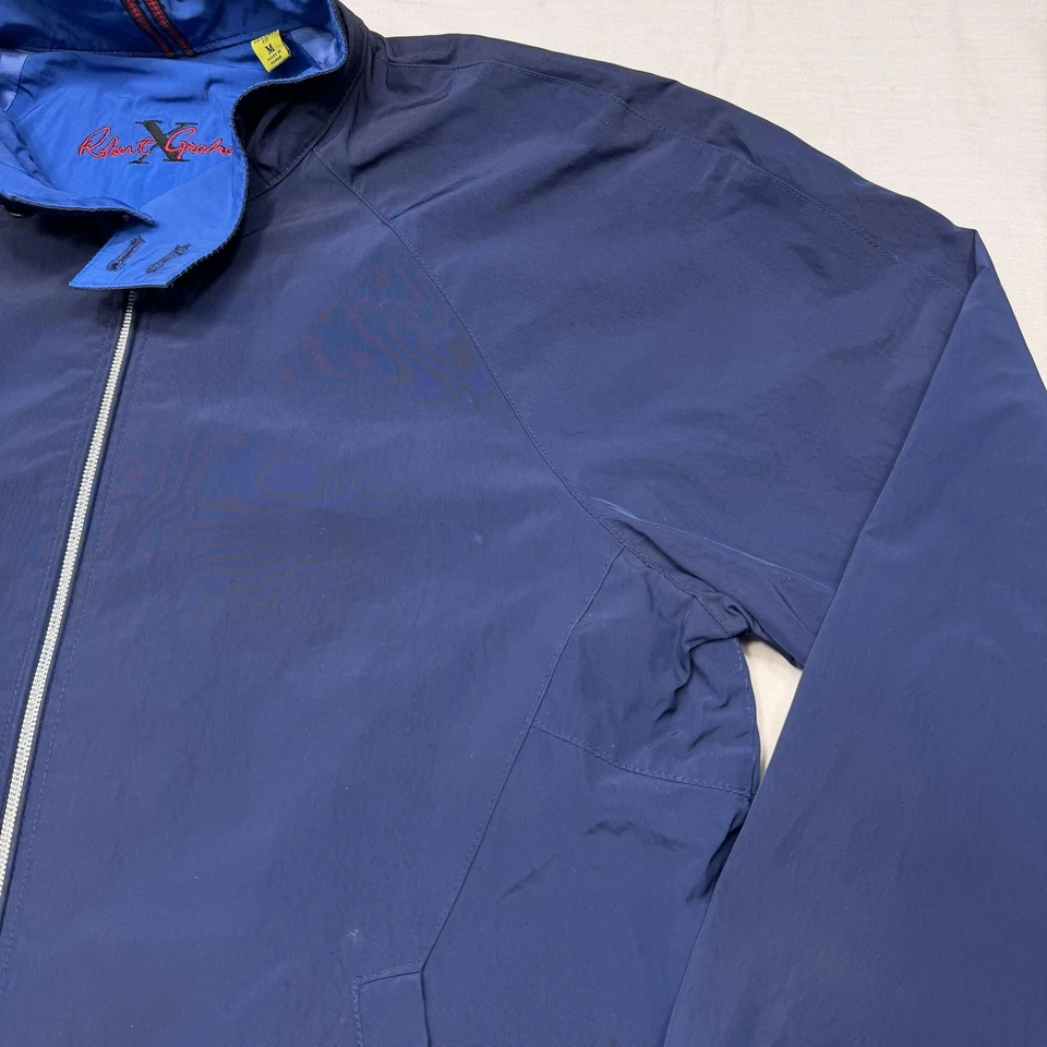 Robert Graham Jacket Mens Medium Blue Tailored Fit Lightweight Full Zip Nylon - Image 2 of 4