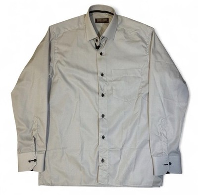 Roberto Cavalli Classic Micro Striped Long Sleeve Button Down Dress Shirt M