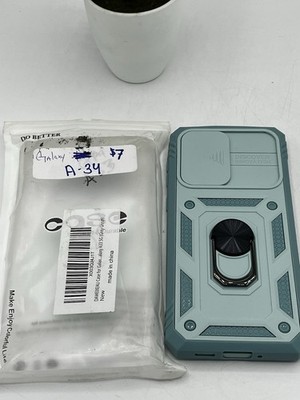 DAWEIXEAU Samsung Galaxy A33 5G Case Grey Green Ring Kickstand Camera Cover New