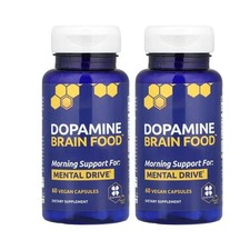 2-Pack Dopamine Brain Food Capsules - Daily Mental Drive Support - 120 Caps