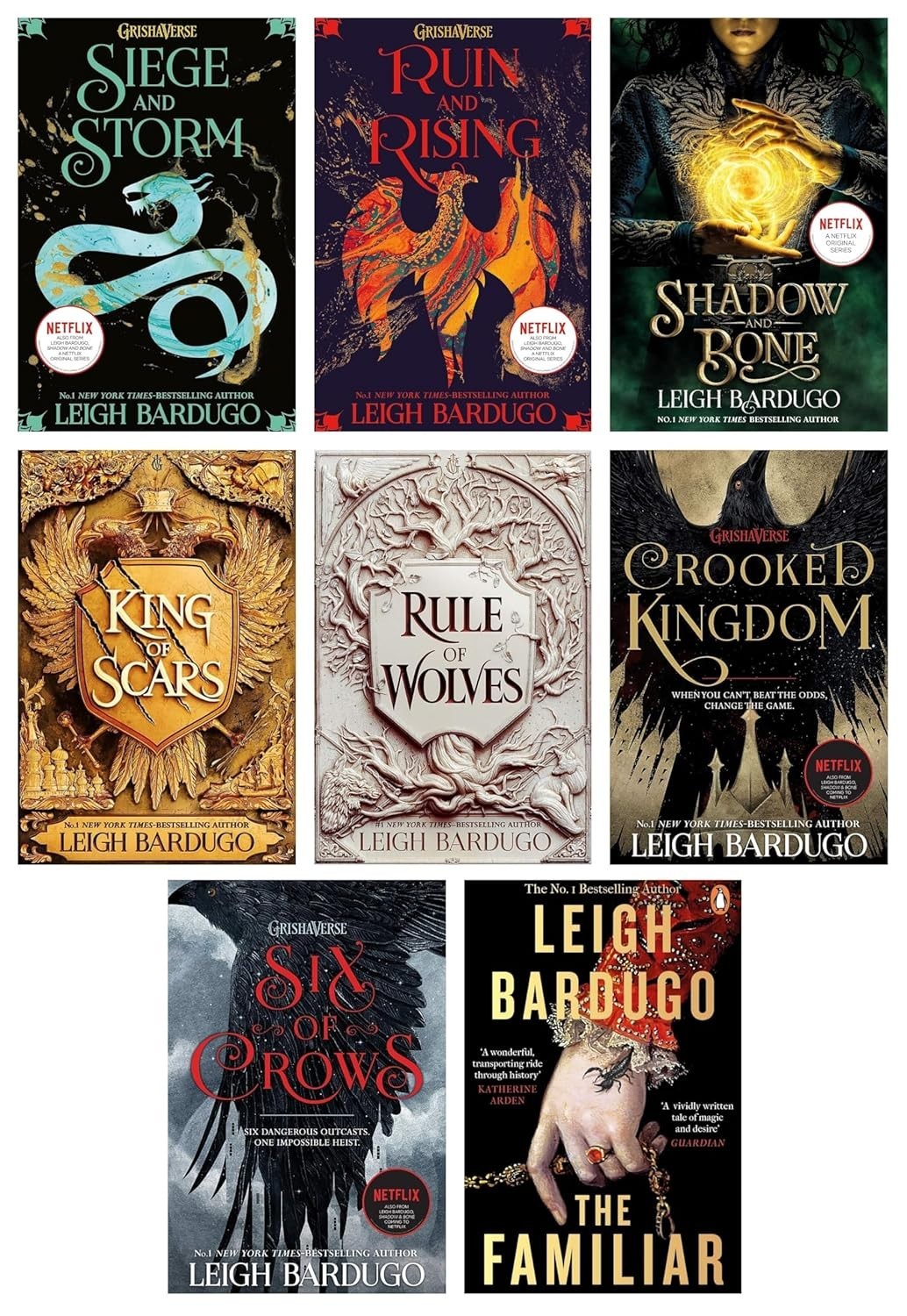 Leigh Bardugo Collection 8 Books Set King of Scars duology, Six of Crows series