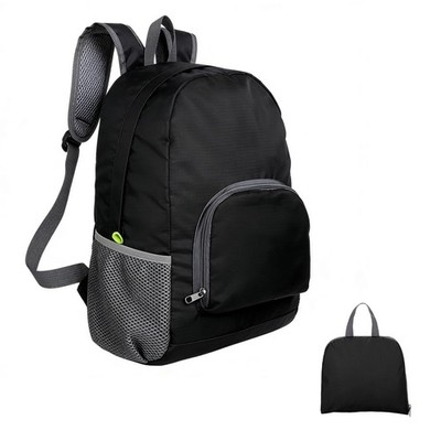 Fogbush 20L ultraleichter faltbarer Rucksack, schwarzer Rucksack für M, schwarz 