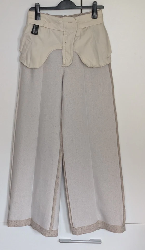 ZARA Gr S Damenhose Haremhose Baggyhose 28% Wolle Beige Neu NP 69,95€ - Bild 4 von 4