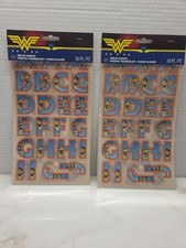 Wonder Woman Iron On Transfers Alphabet 2 Unopened Pkgs 2017