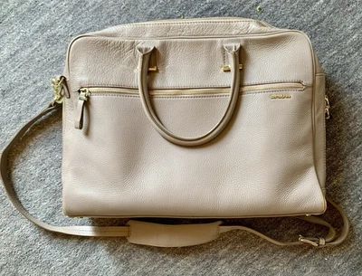 Tolle Samsonite Damen Businesstasche 15.6" mit Laptopfach Echtleder taupe - Bild 1 von 4