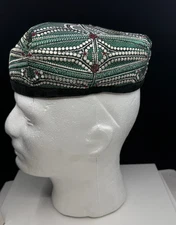 Traditional Green Embroidered cap/hat *Check Description