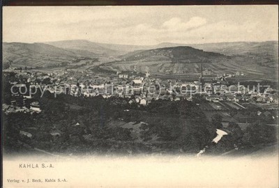 Kahla Thuringia panoramic aerial photo