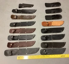 Assorted leather Knife Sheaths 16 Pcs