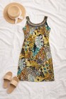 Robe été  imprimé tropical bohème chic  fluide légère