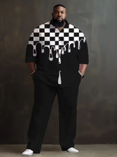 Men's Outfit 2 Piece Set Shirt  Pants Suit PLUS SIZE BIG 3XL