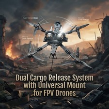 Dual Cargo Release System with Universal Mount for FPV Drones